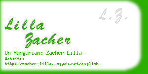 lilla zacher business card